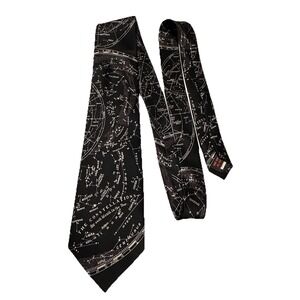 Museum Artifacts Silk Necktie Constellation Star Map Astronomy Space Hand Made